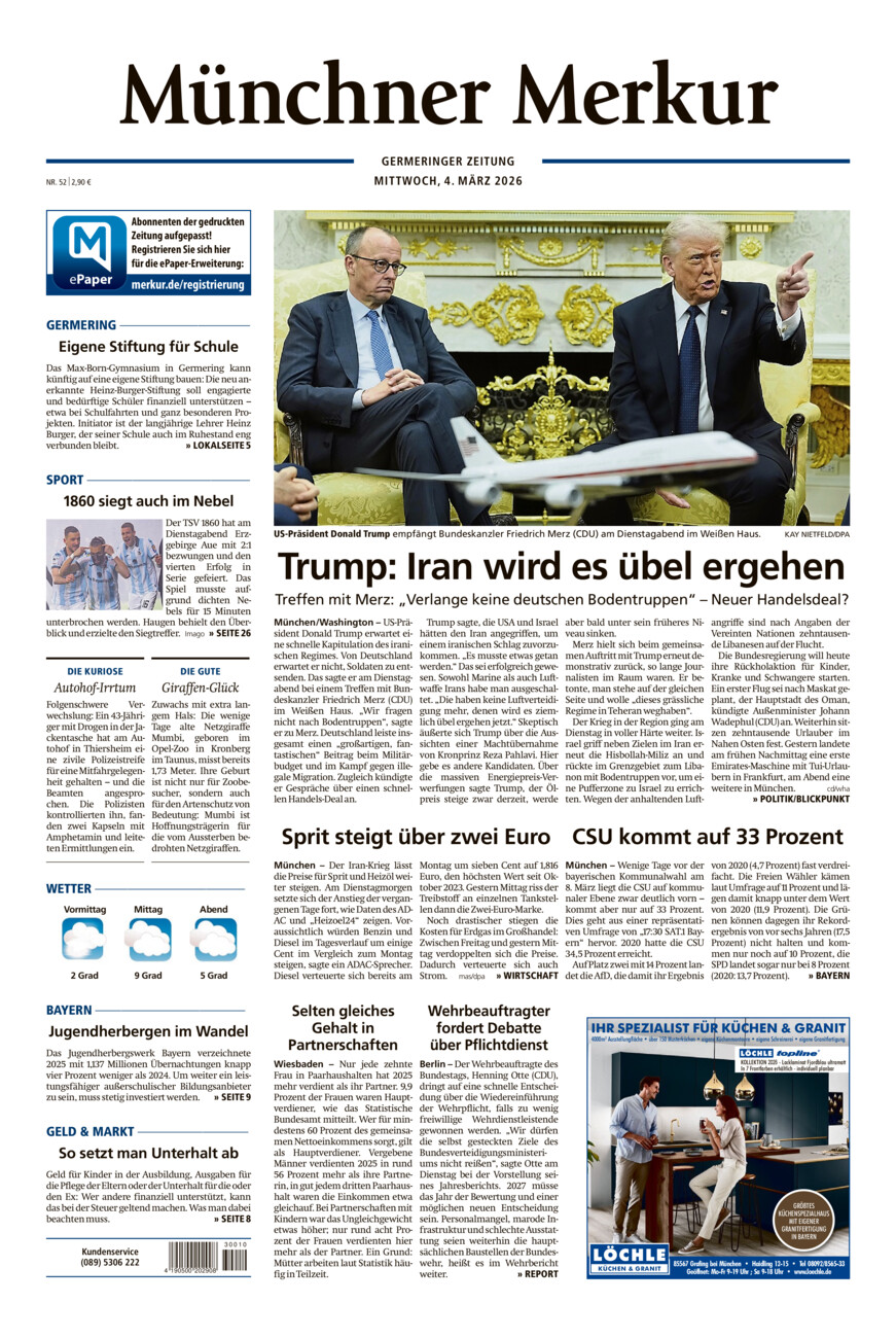 Germeringer Zeitung vom Mittwoch, 04.03.2026