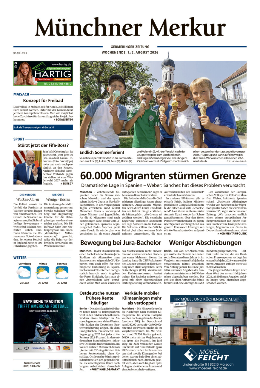 Germeringer Zeitung vom Samstag, 01.08.2026