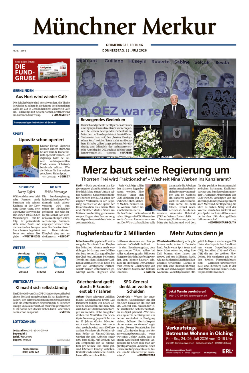 Germeringer Zeitung vom Donnerstag, 23.07.2026