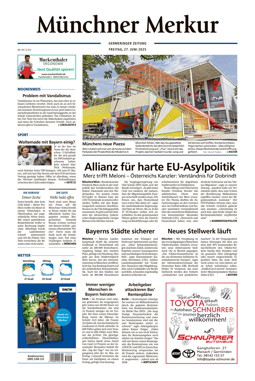 Germeringer Zeitung vom Freitag, 27.06.2025