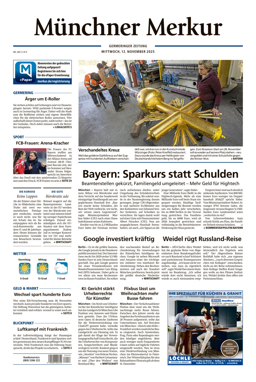 Germeringer Zeitung vom Mittwoch, 12.11.2025