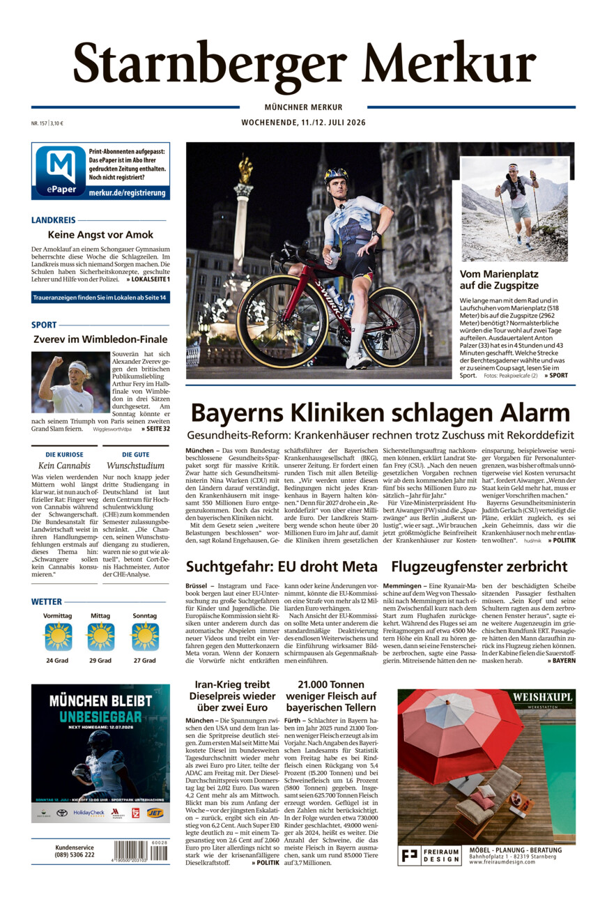 Starnberger Merkur vom Samstag, 11.07.2026