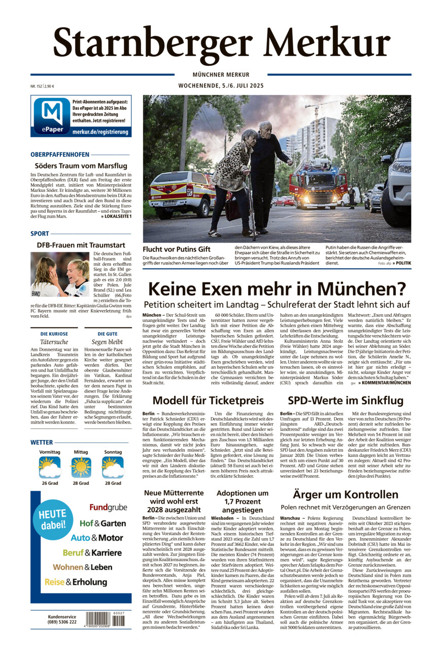 Starnberger Merkur vom Samstag, 05.07.2025