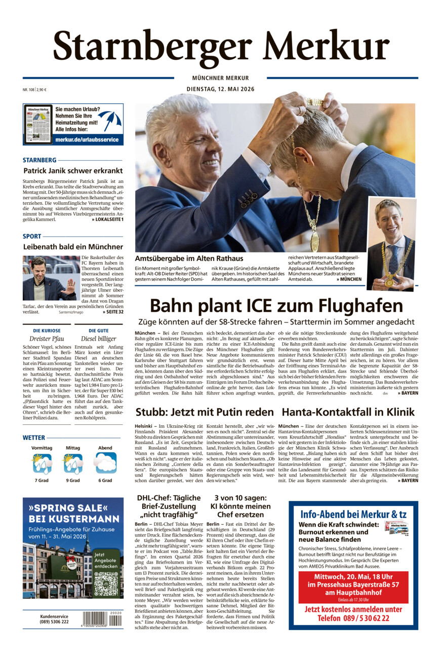 Starnberger Merkur vom Dienstag, 12.05.2026