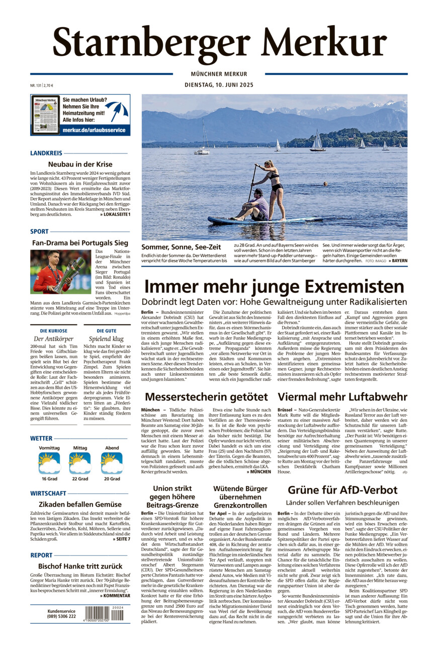 Starnberger Merkur vom Dienstag, 10.06.2025