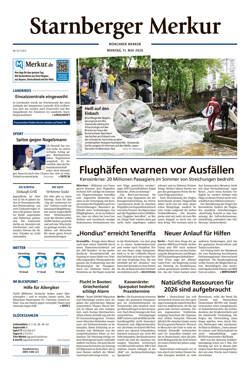Starnberger Merkur vom Montag, 11.05.2026