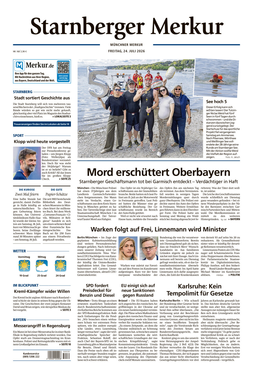 Starnberger Merkur vom Freitag, 24.07.2026