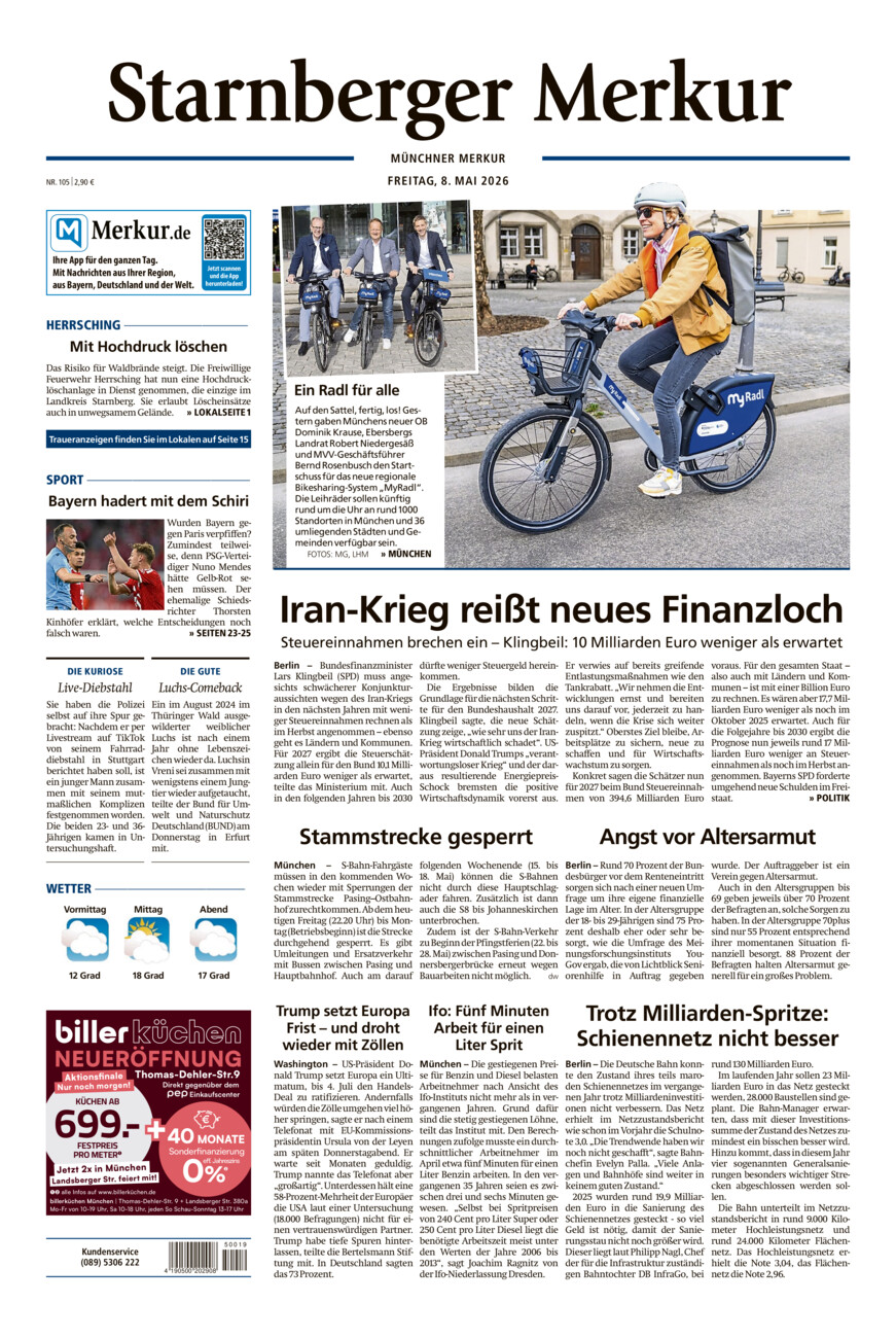 Starnberger Merkur vom Freitag, 08.05.2026