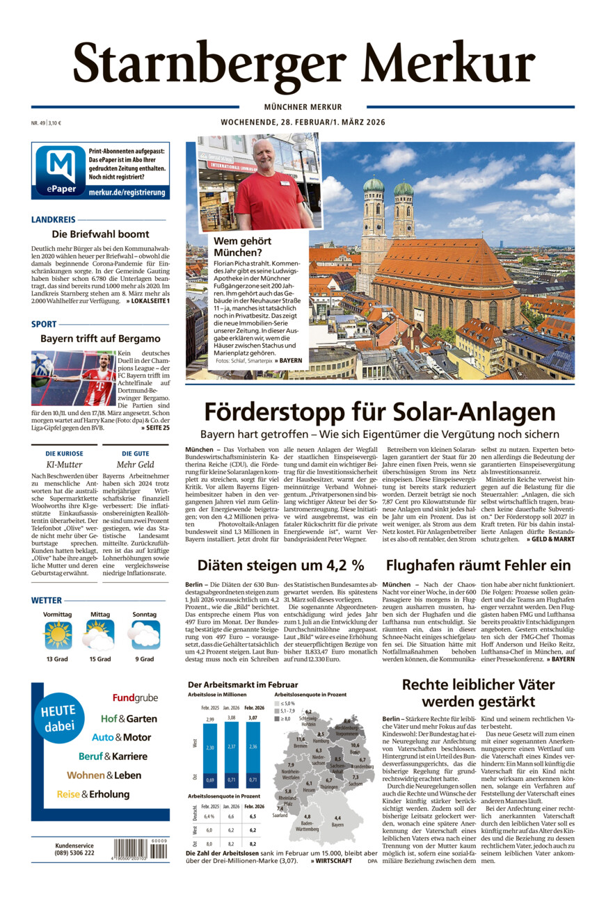 Starnberger Merkur vom Samstag, 28.02.2026