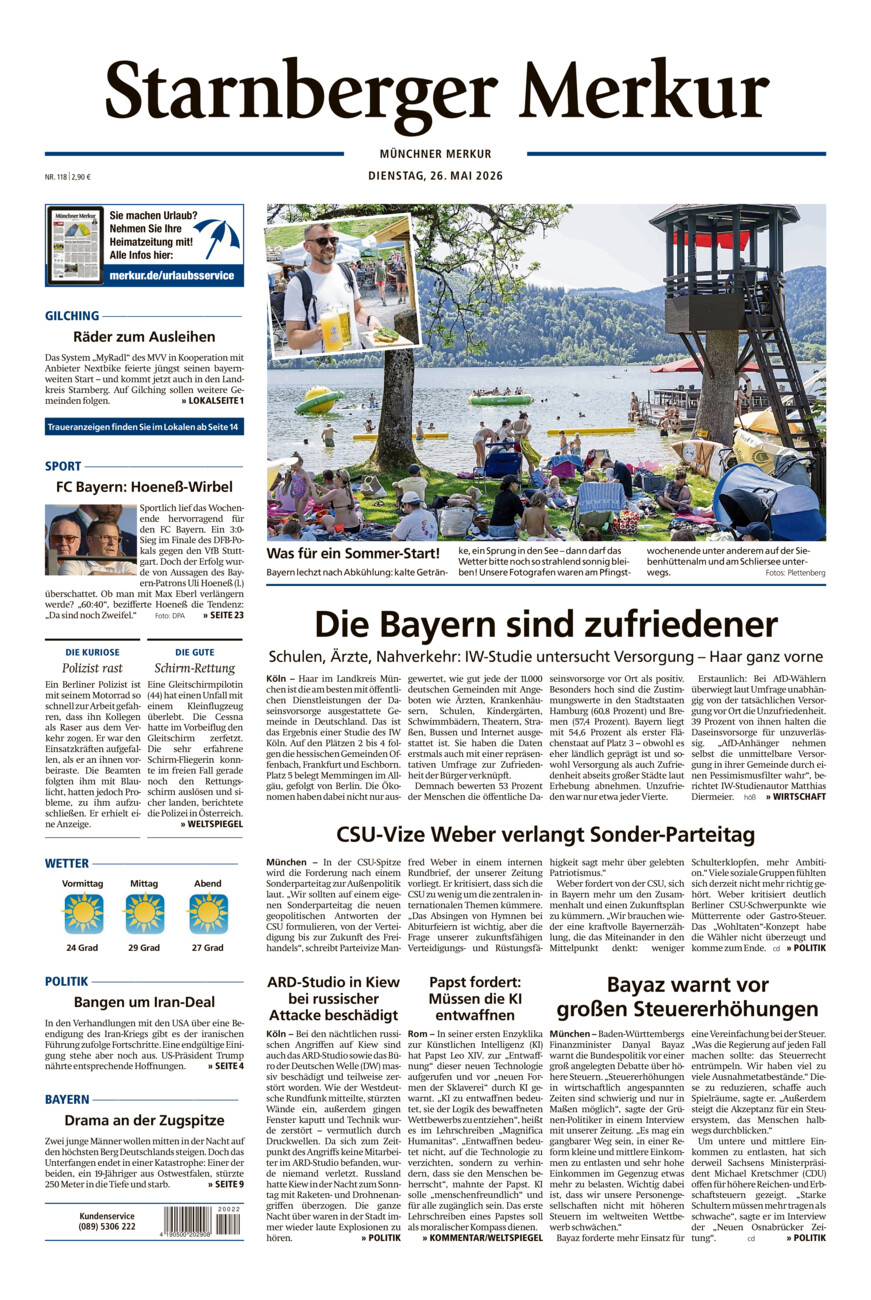 Starnberger Merkur vom Dienstag, 26.05.2026