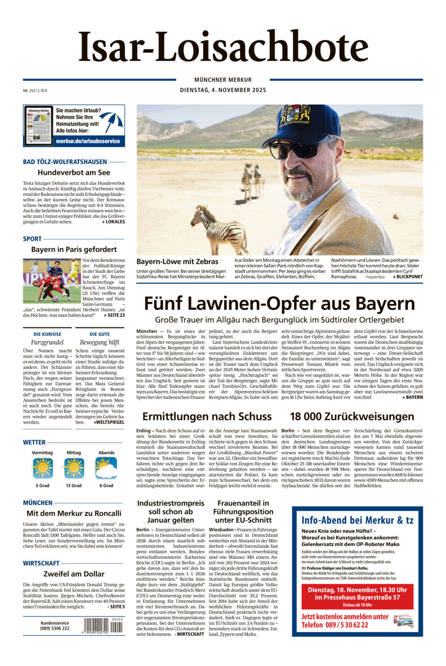 Isar-Loisachbote vom Dienstag, 04.11.2025