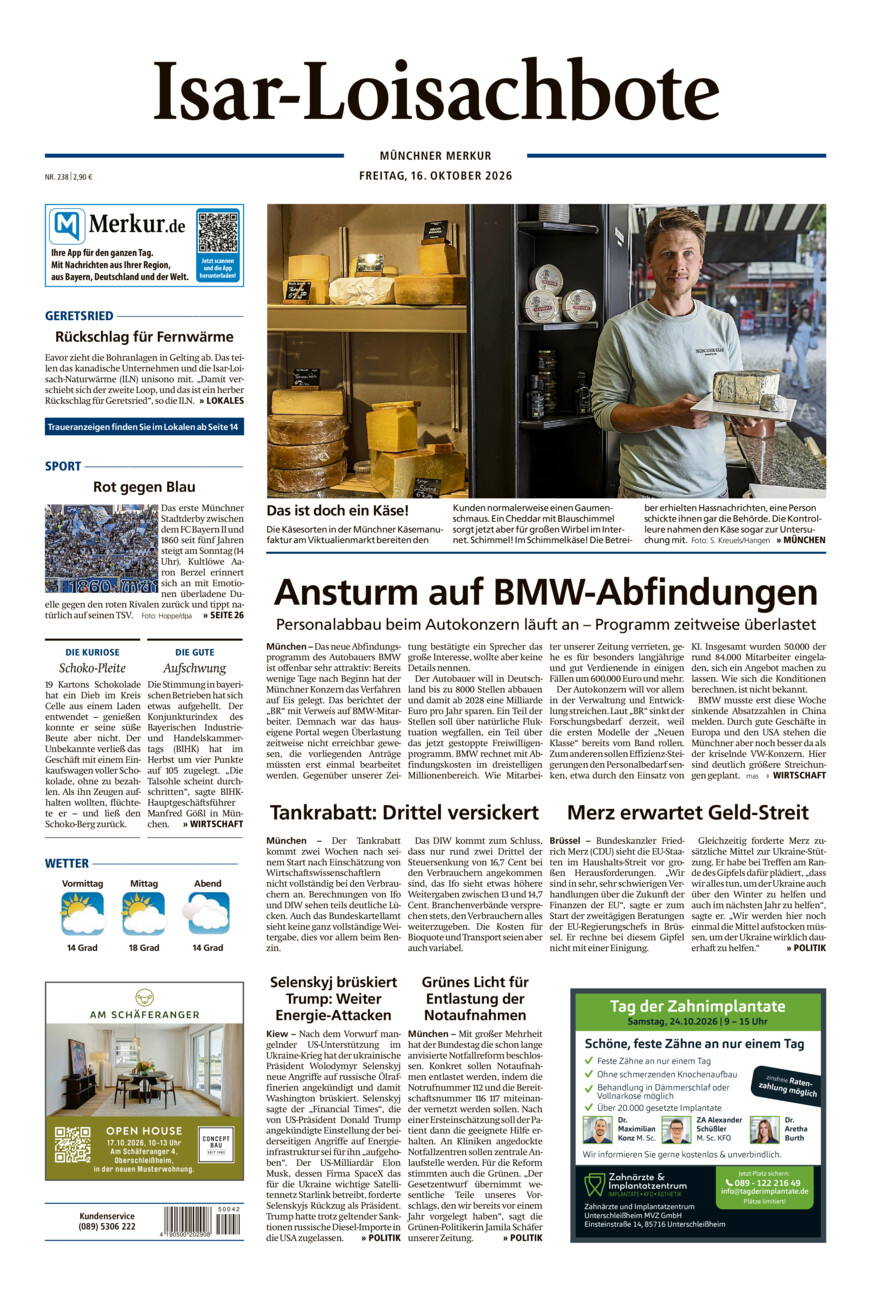 Isar-Loisachbote vom Freitag, 16.10.2026