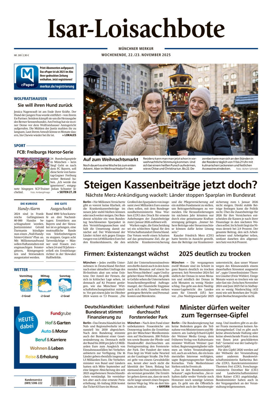Isar-Loisachbote vom Samstag, 22.11.2025