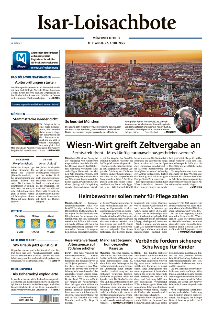Isar-Loisachbote vom Mittwoch, 22.04.2026