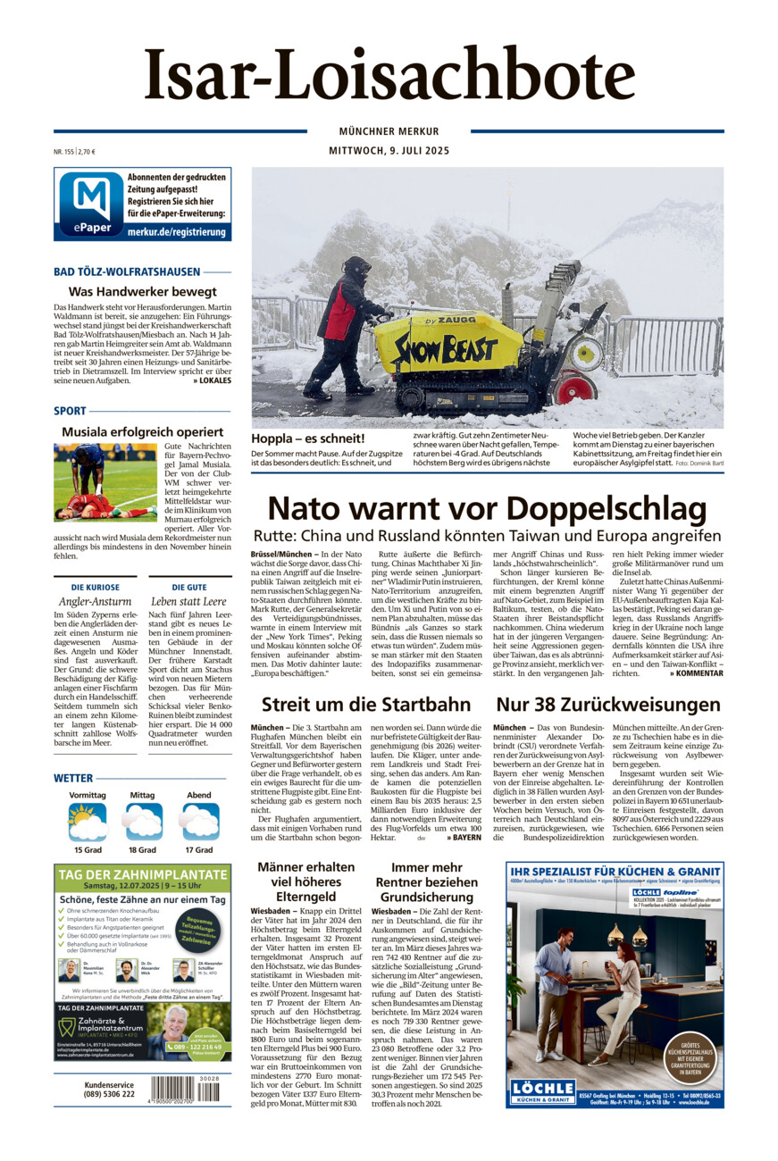 Isar-Loisachbote vom Mittwoch, 09.07.2025