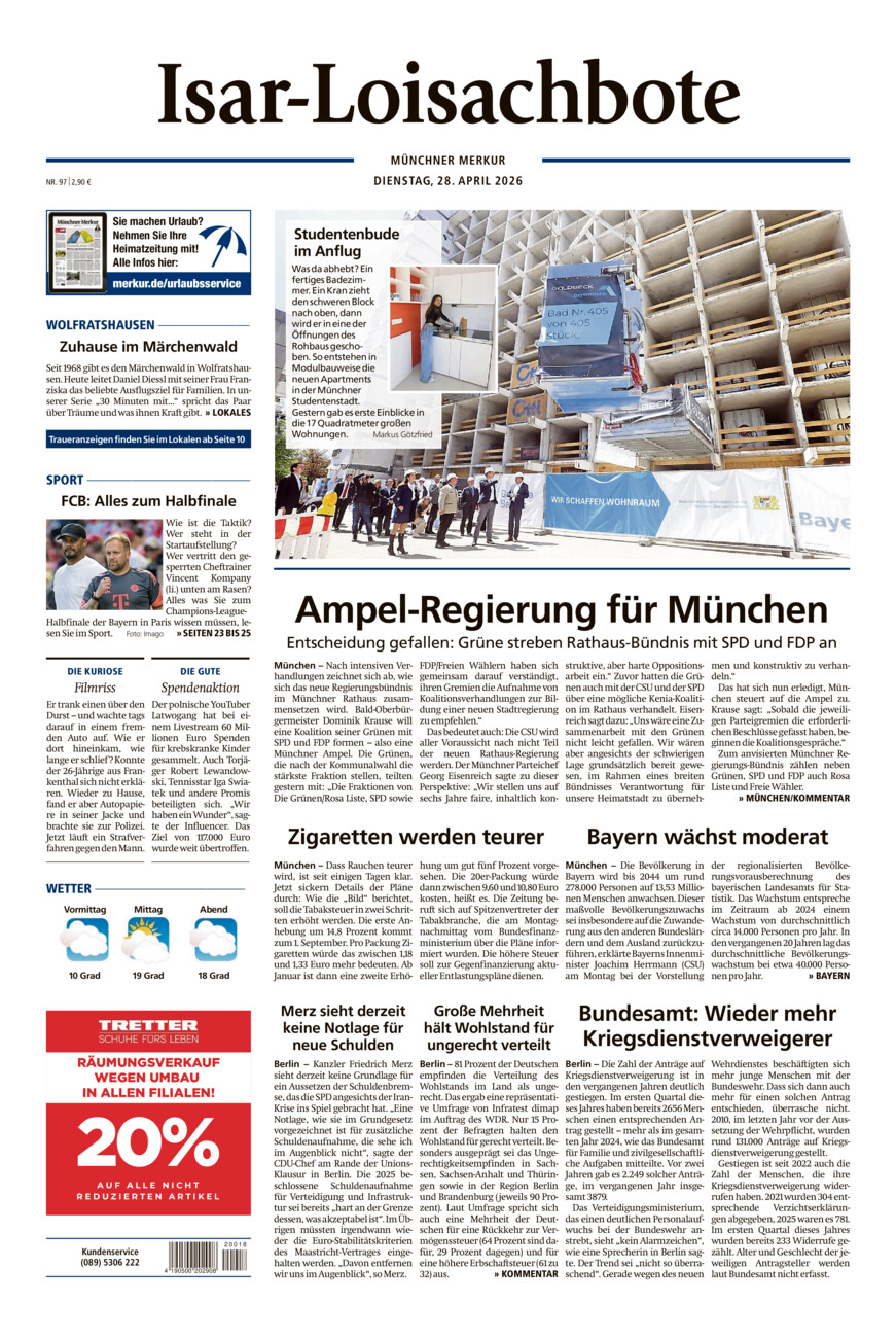 Isar-Loisachbote vom Dienstag, 28.04.2026