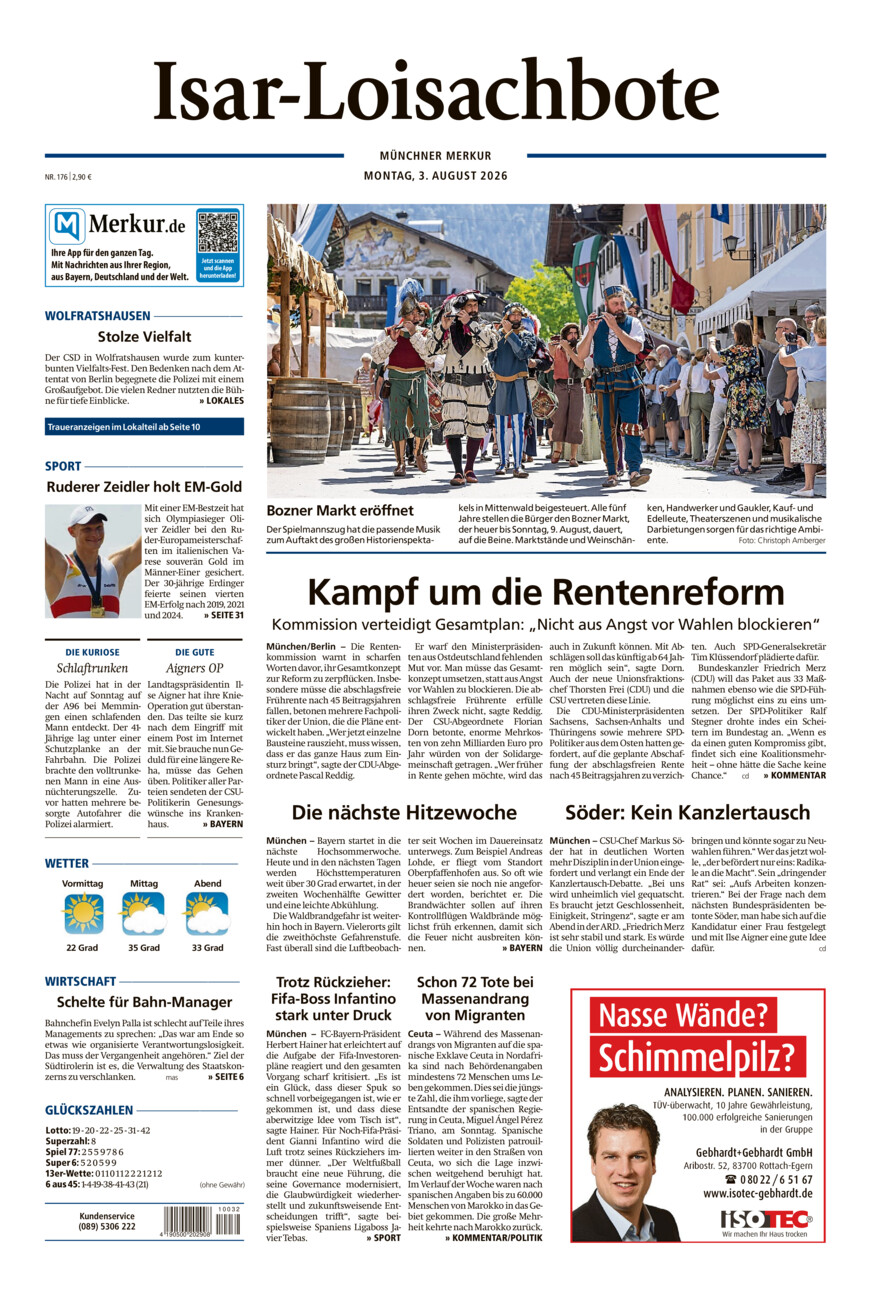Isar-Loisachbote vom Montag, 03.08.2026