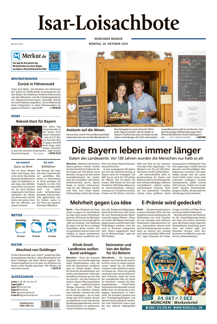 Isar-Loisachbote vom Montag, 20.10.2025