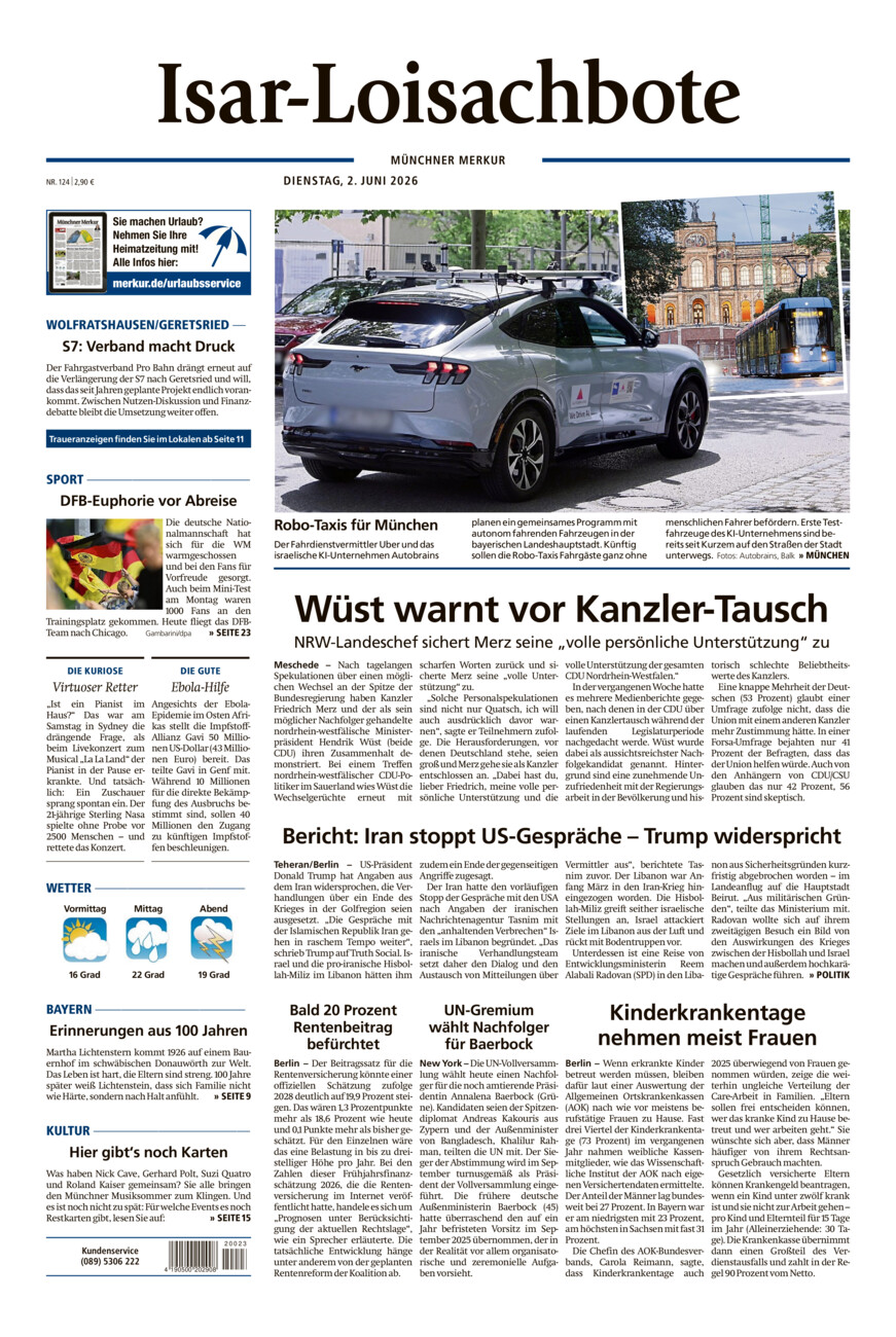 Isar-Loisachbote vom Dienstag, 02.06.2026