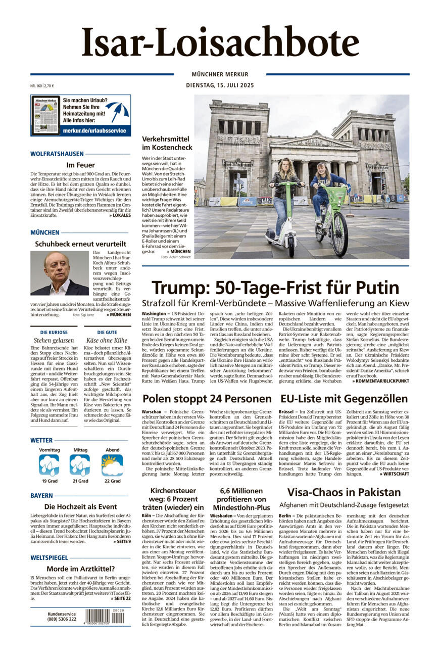 Isar-Loisachbote vom Dienstag, 15.07.2025