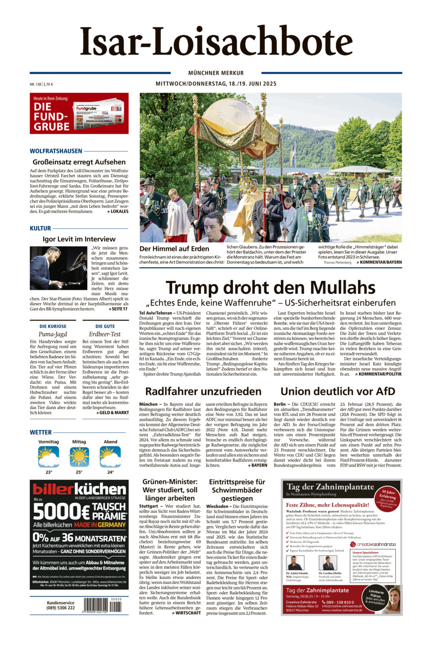 Isar-Loisachbote vom Mittwoch, 18.06.2025