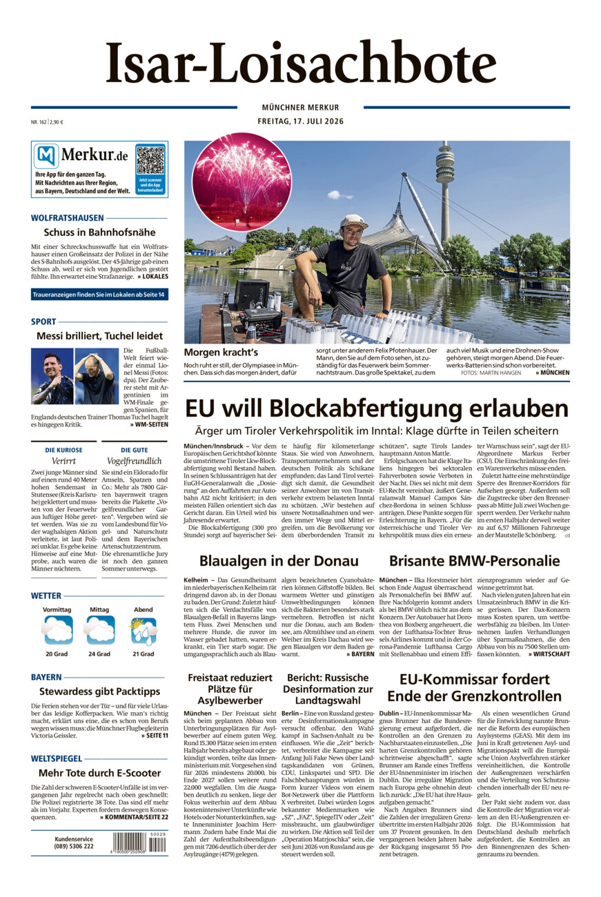 Isar-Loisachbote vom Freitag, 17.07.2026