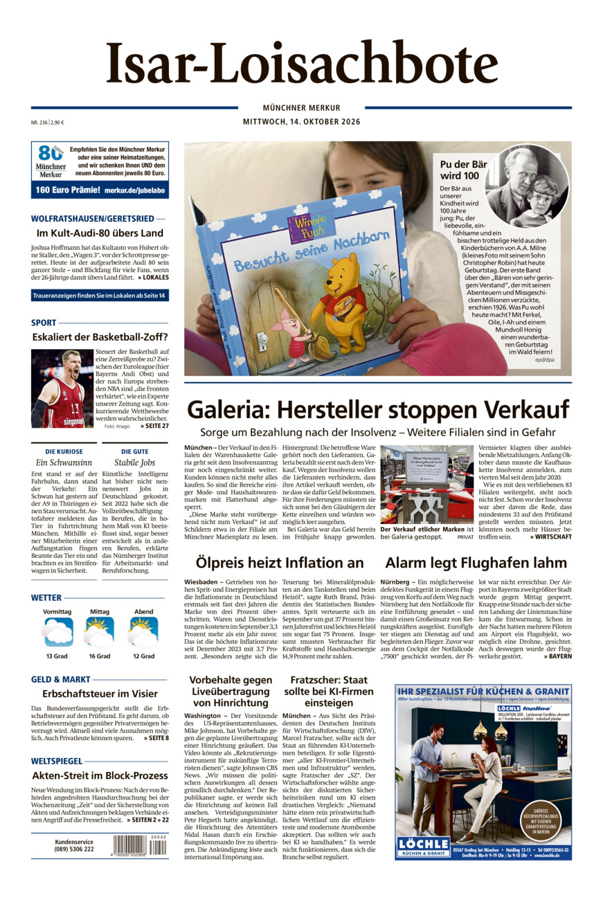 Isar-Loisachbote vom Mittwoch, 14.10.2026