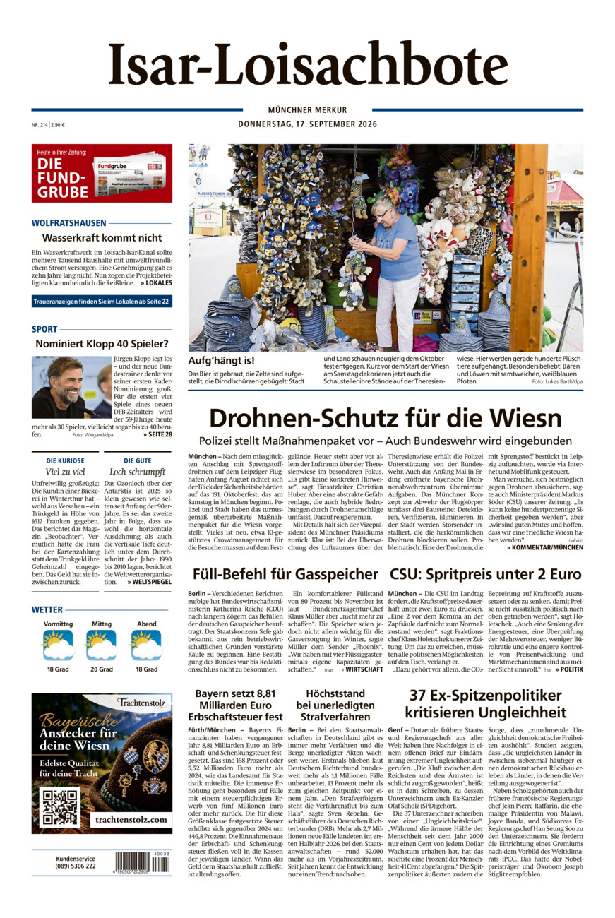 Isar-Loisachbote vom Donnerstag, 17.09.2026