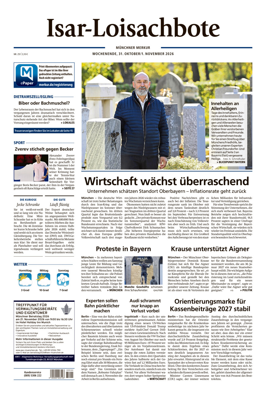 Isar-Loisachbote vom Samstag, 31.10.2026