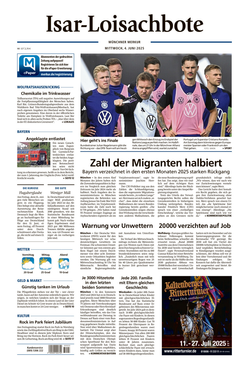 Isar-Loisachbote vom Mittwoch, 04.06.2025