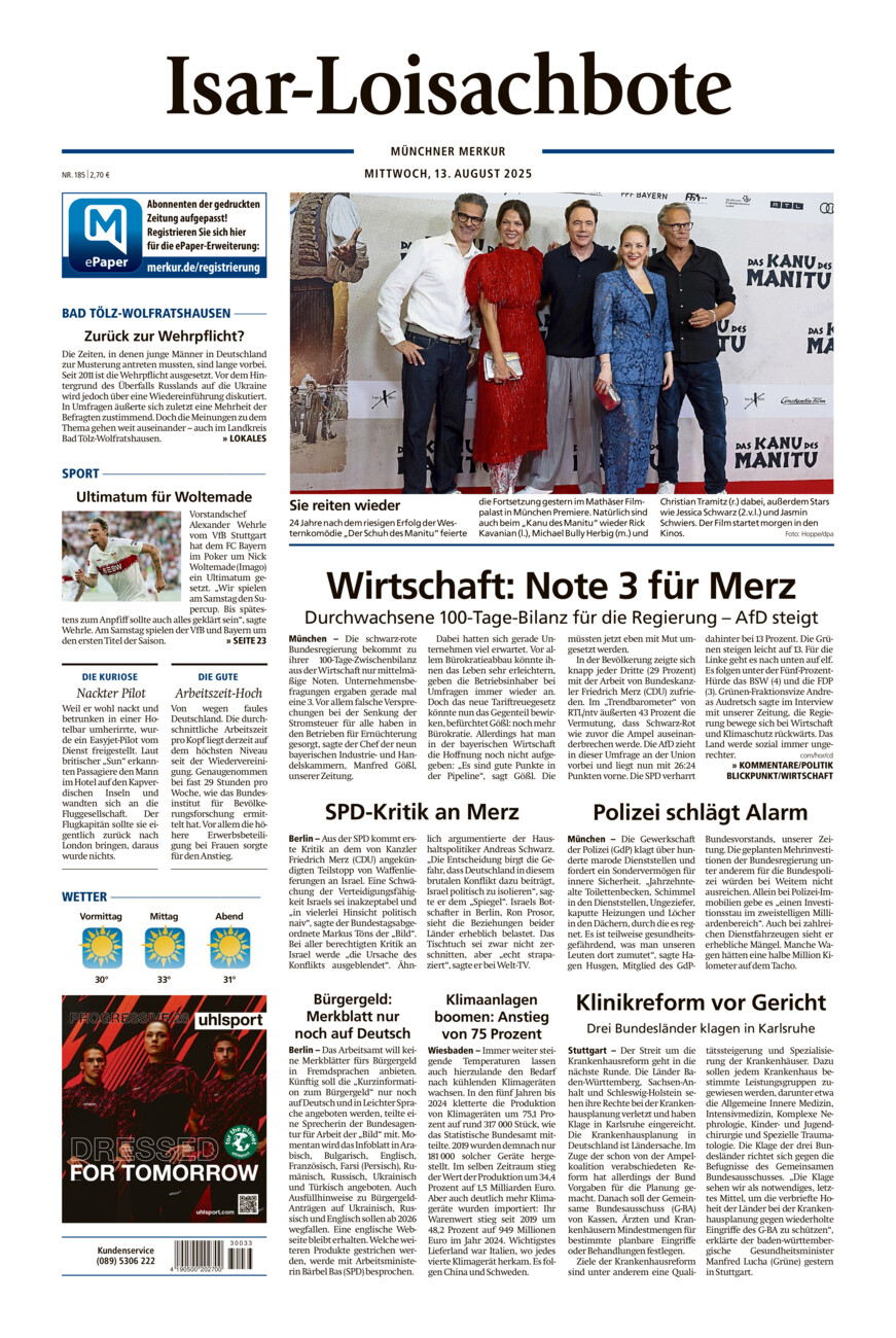 Isar-Loisachbote vom Mittwoch, 13.08.2025