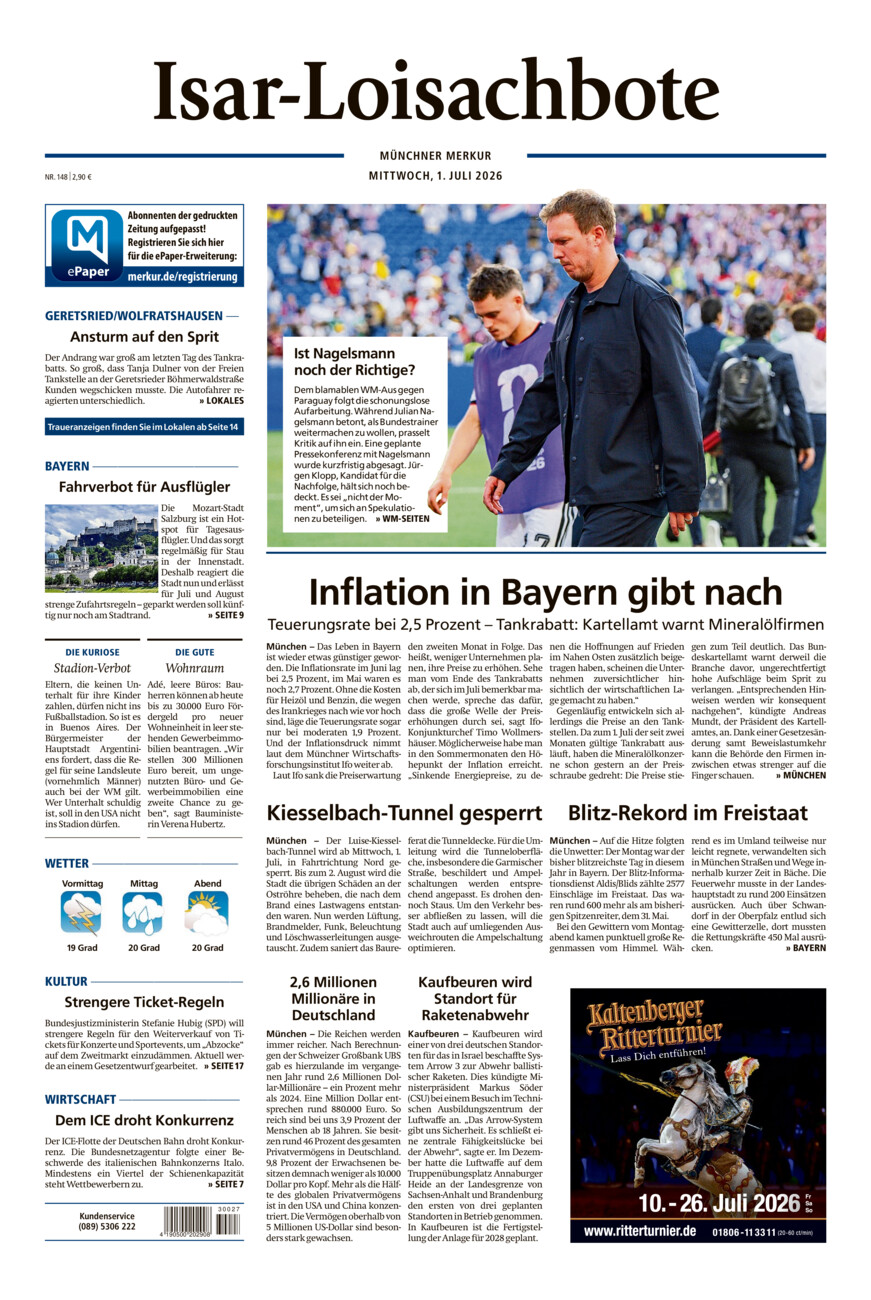 Isar-Loisachbote vom Mittwoch, 01.07.2026