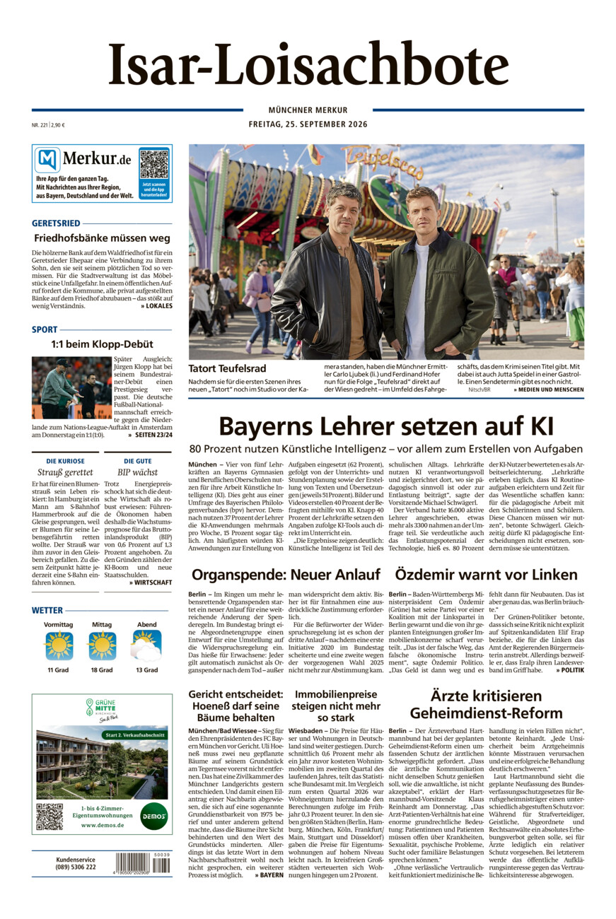 Isar-Loisachbote vom Freitag, 25.09.2026