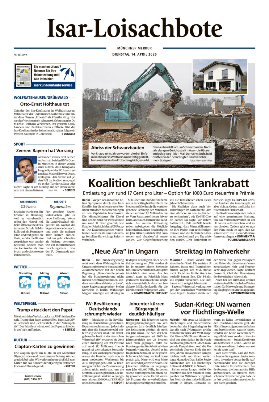 Isar-Loisachbote vom Dienstag, 14.04.2026