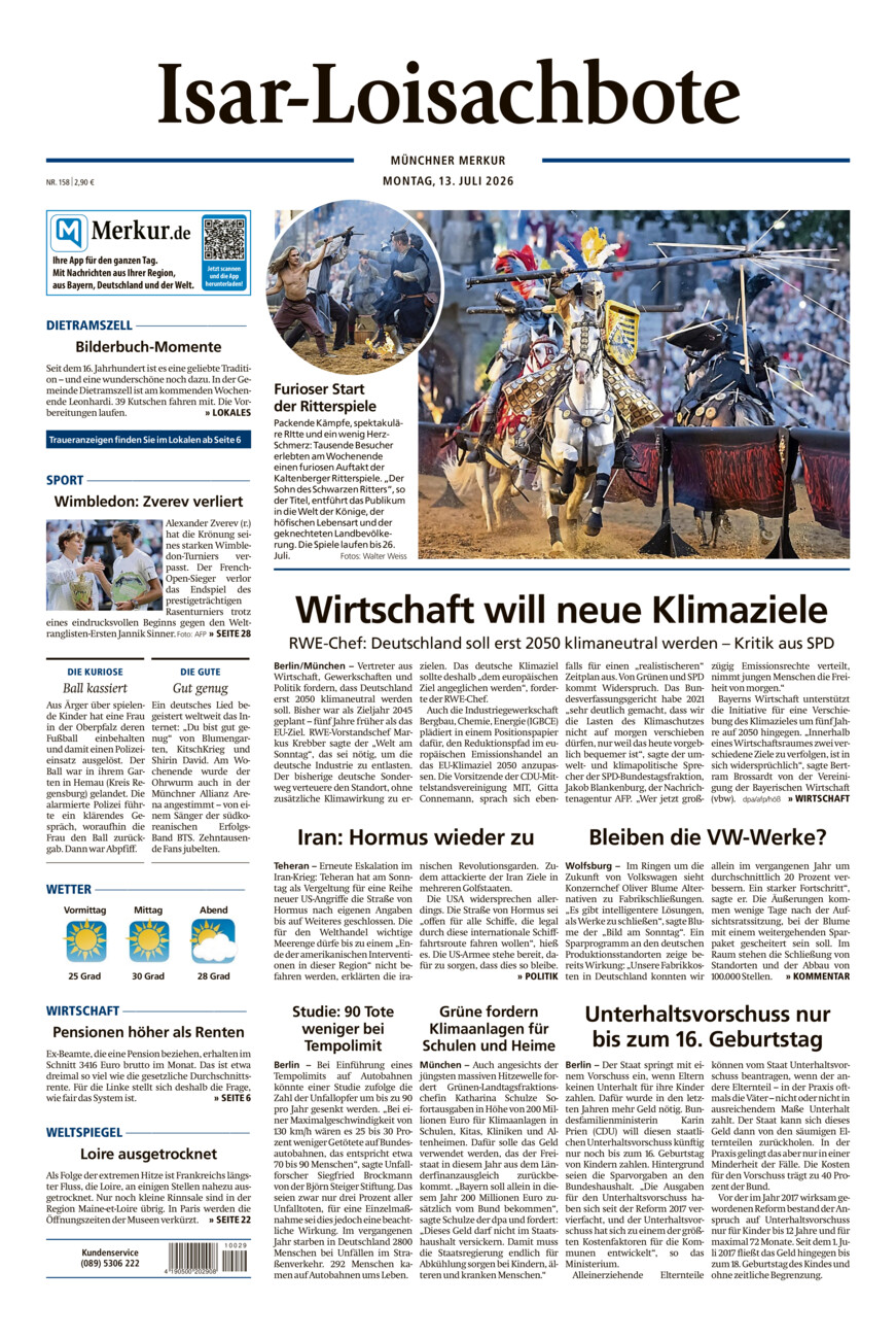 Isar-Loisachbote vom Montag, 13.07.2026