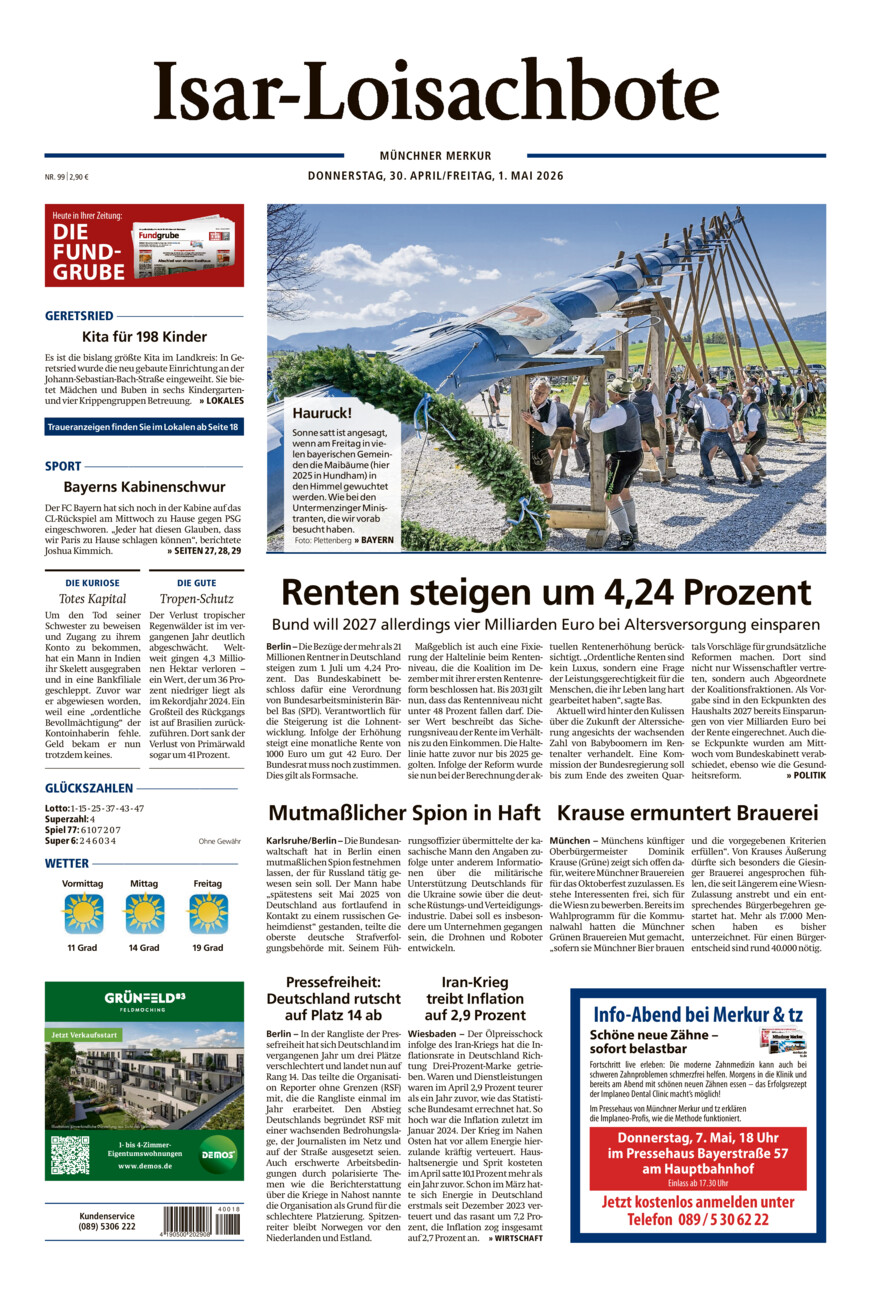 Isar-Loisachbote vom Donnerstag, 30.04.2026
