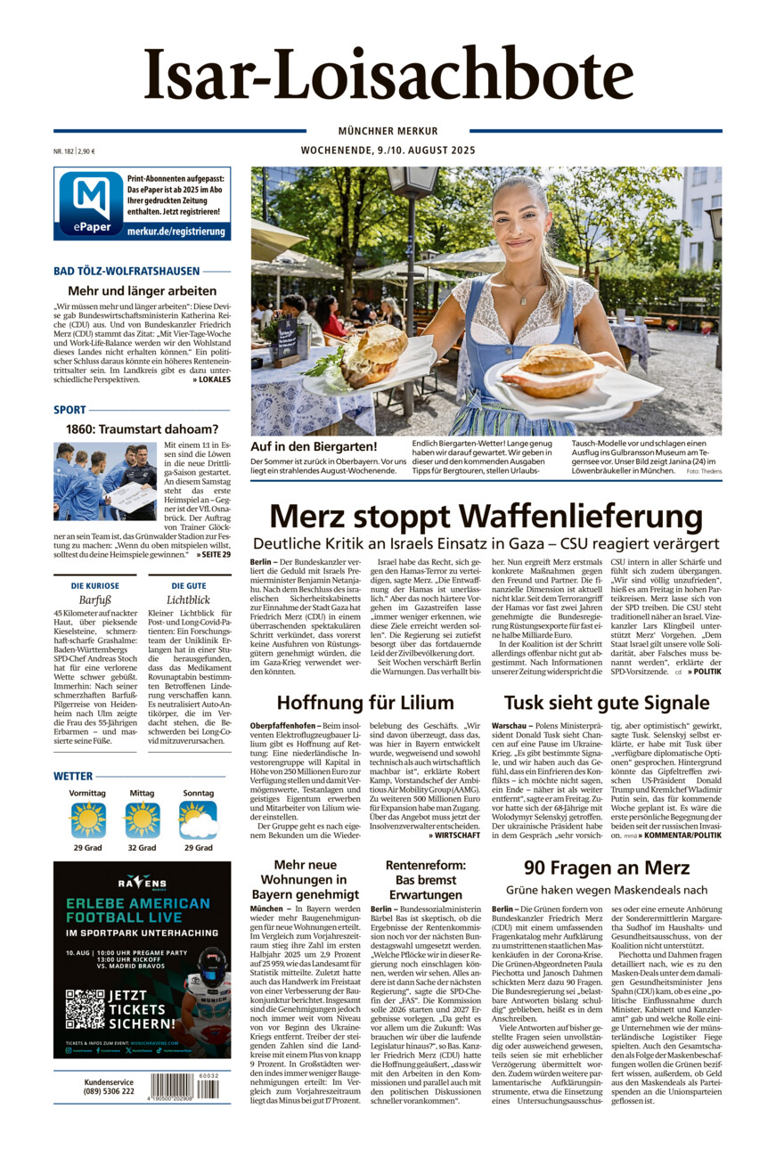 Isar-Loisachbote vom Samstag, 09.08.2025