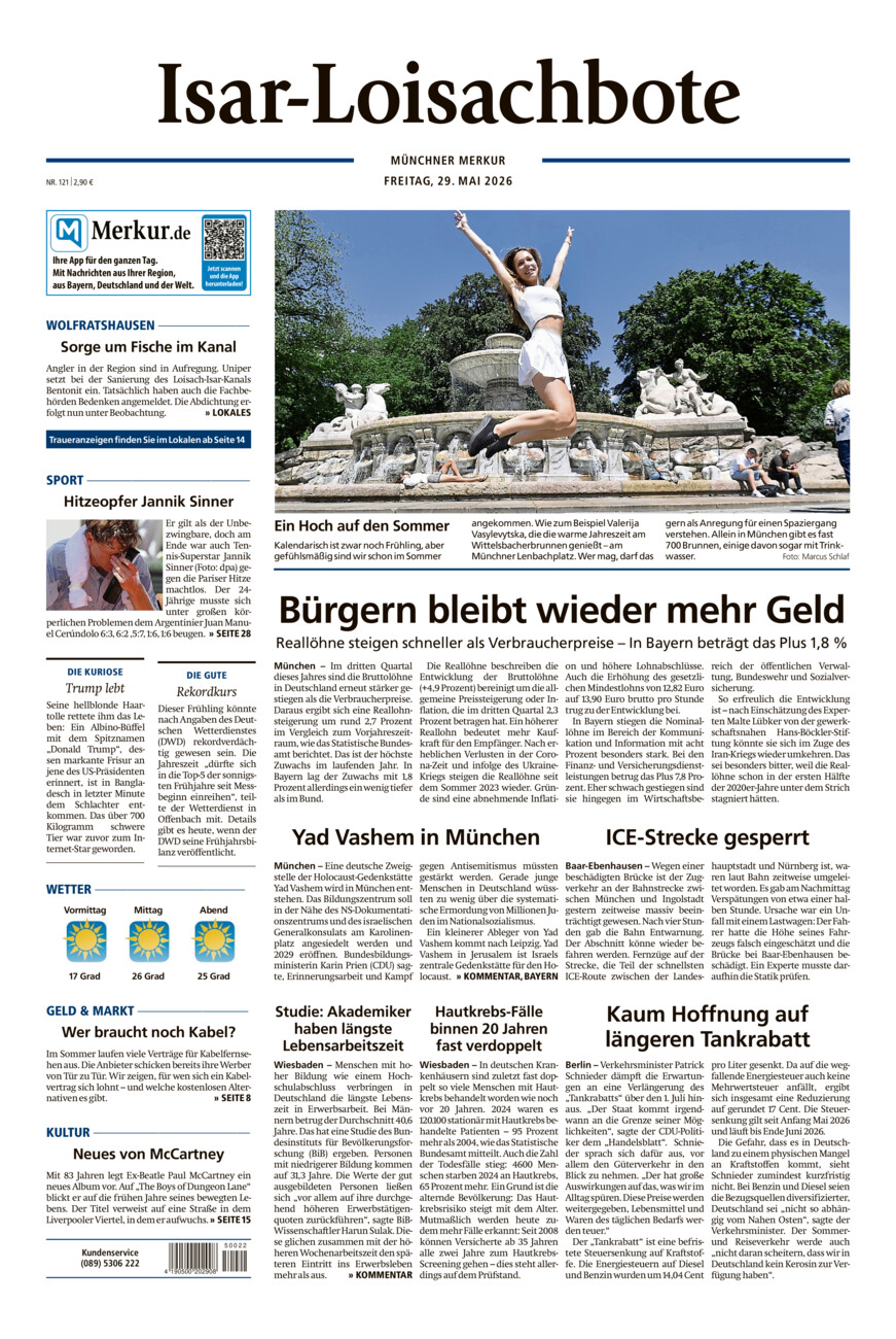 Isar-Loisachbote vom Freitag, 29.05.2026