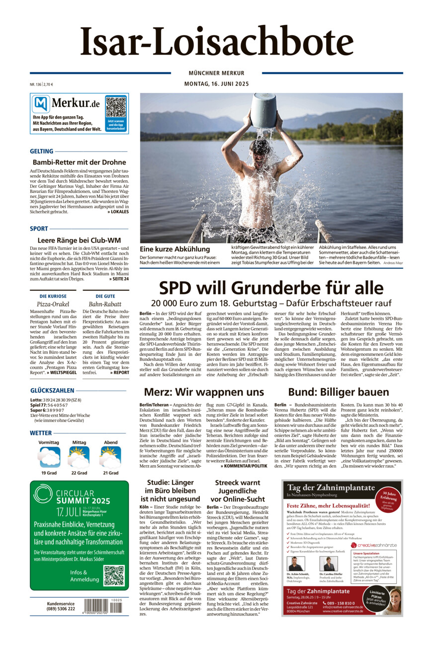 Isar-Loisachbote vom Montag, 16.06.2025