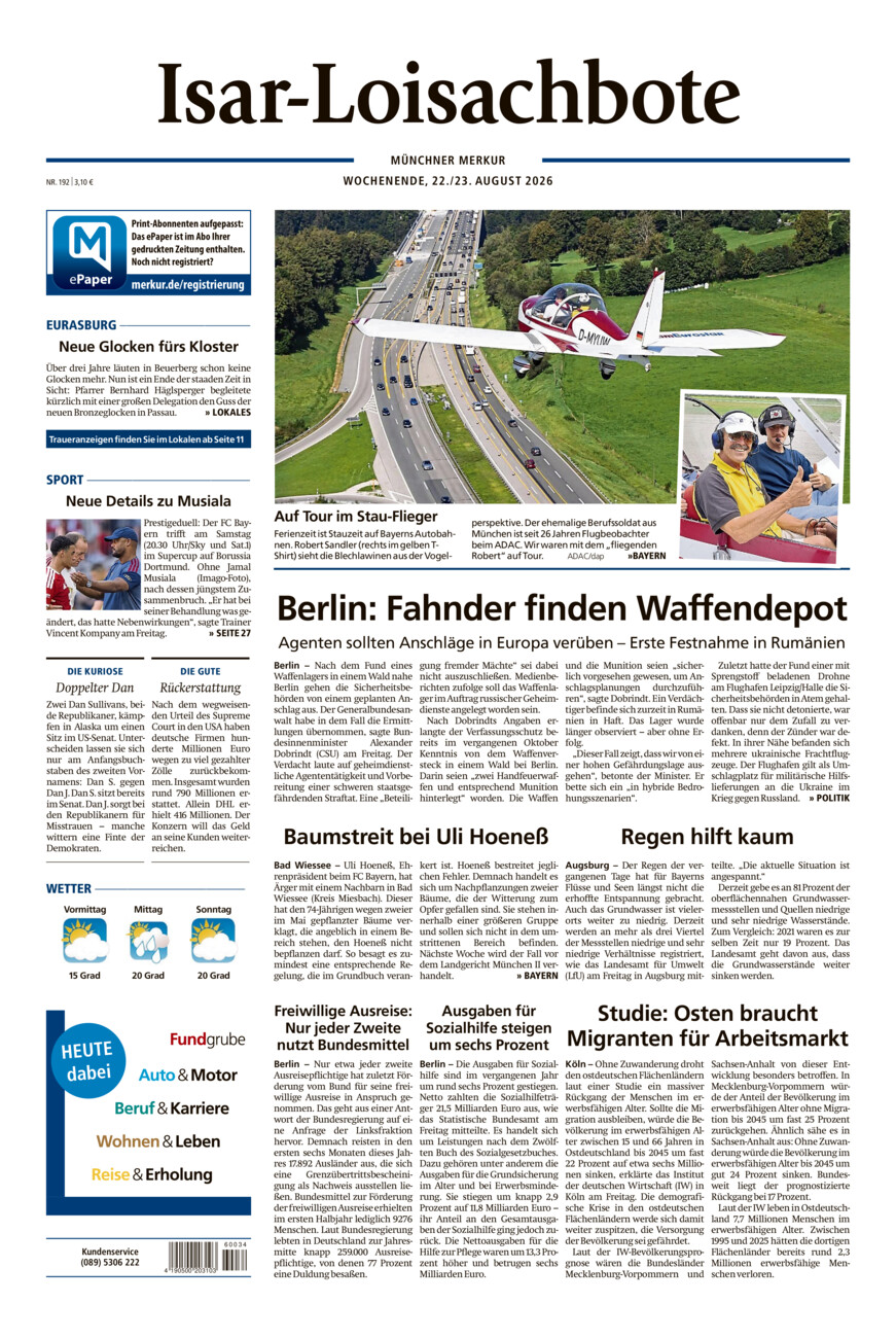 Isar-Loisachbote vom Samstag, 22.08.2026