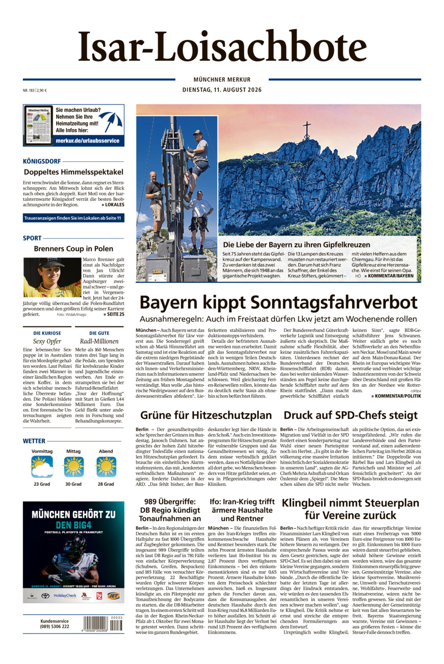 Isar-Loisachbote vom Dienstag, 11.08.2026