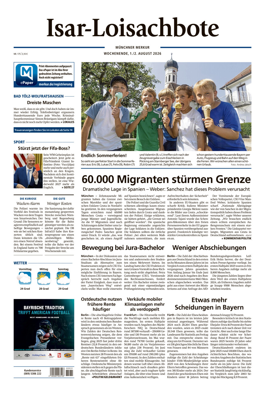 Isar-Loisachbote vom Samstag, 01.08.2026