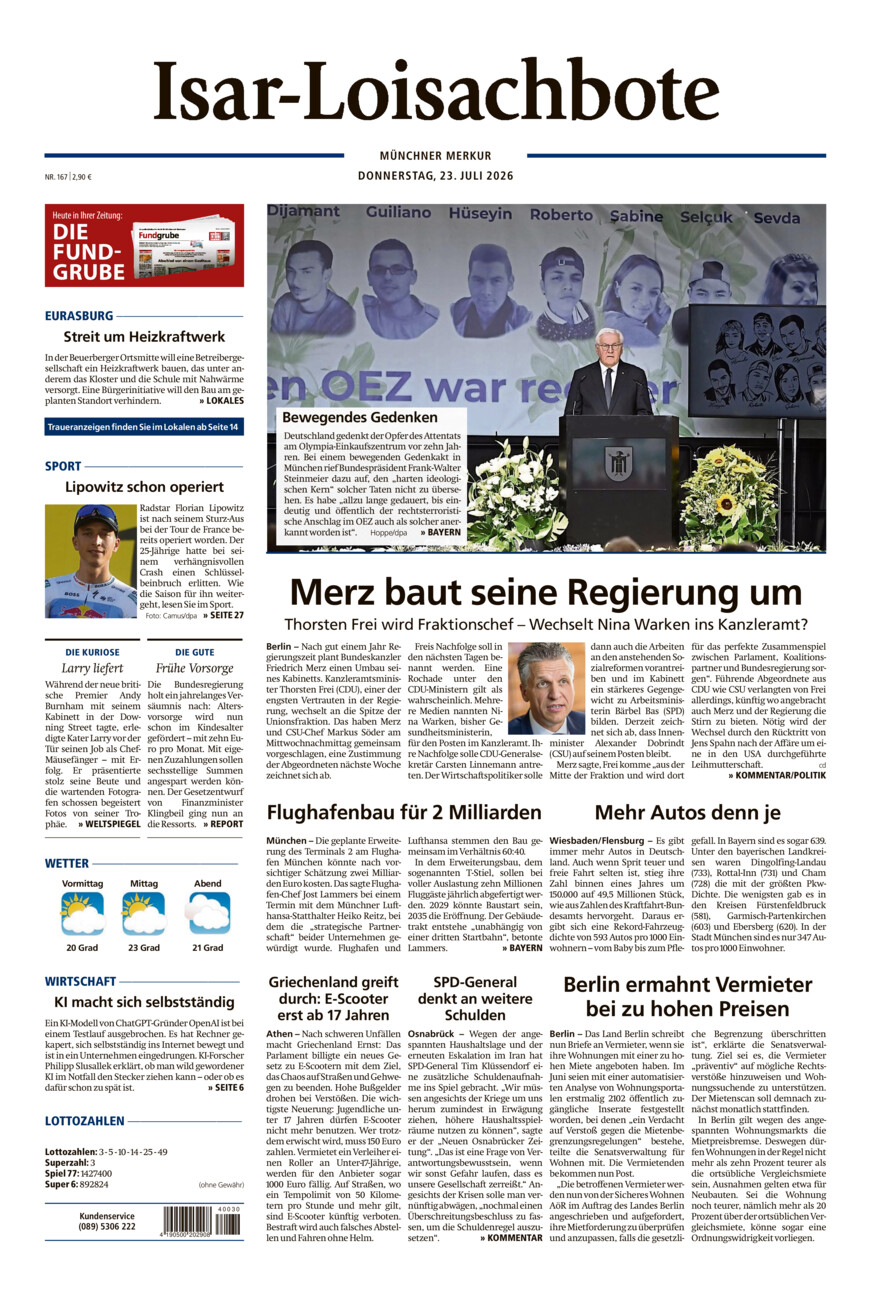 Isar-Loisachbote vom Donnerstag, 23.07.2026