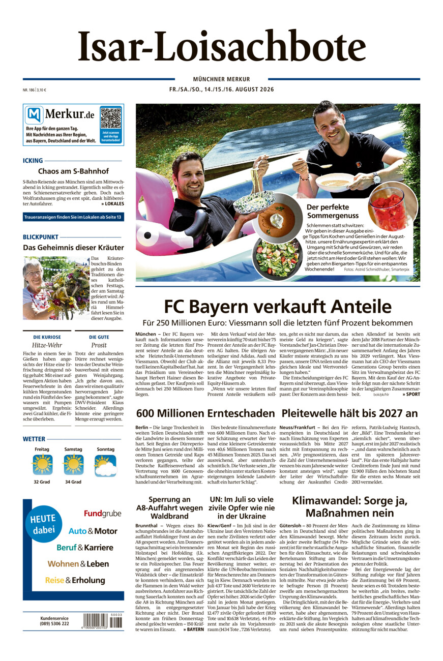 Isar-Loisachbote vom Freitag, 14.08.2026