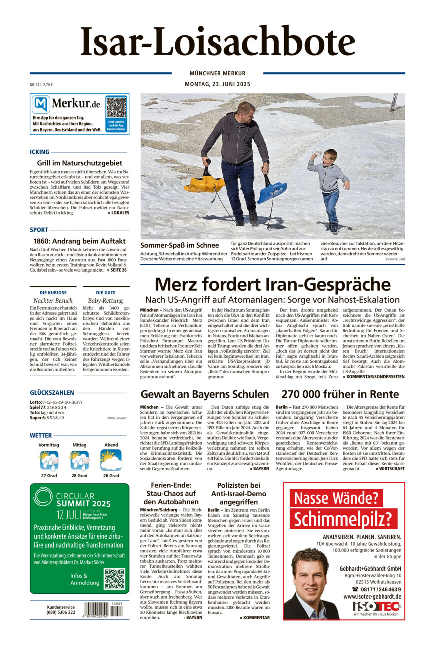 Isar-Loisachbote vom Montag, 23.06.2025