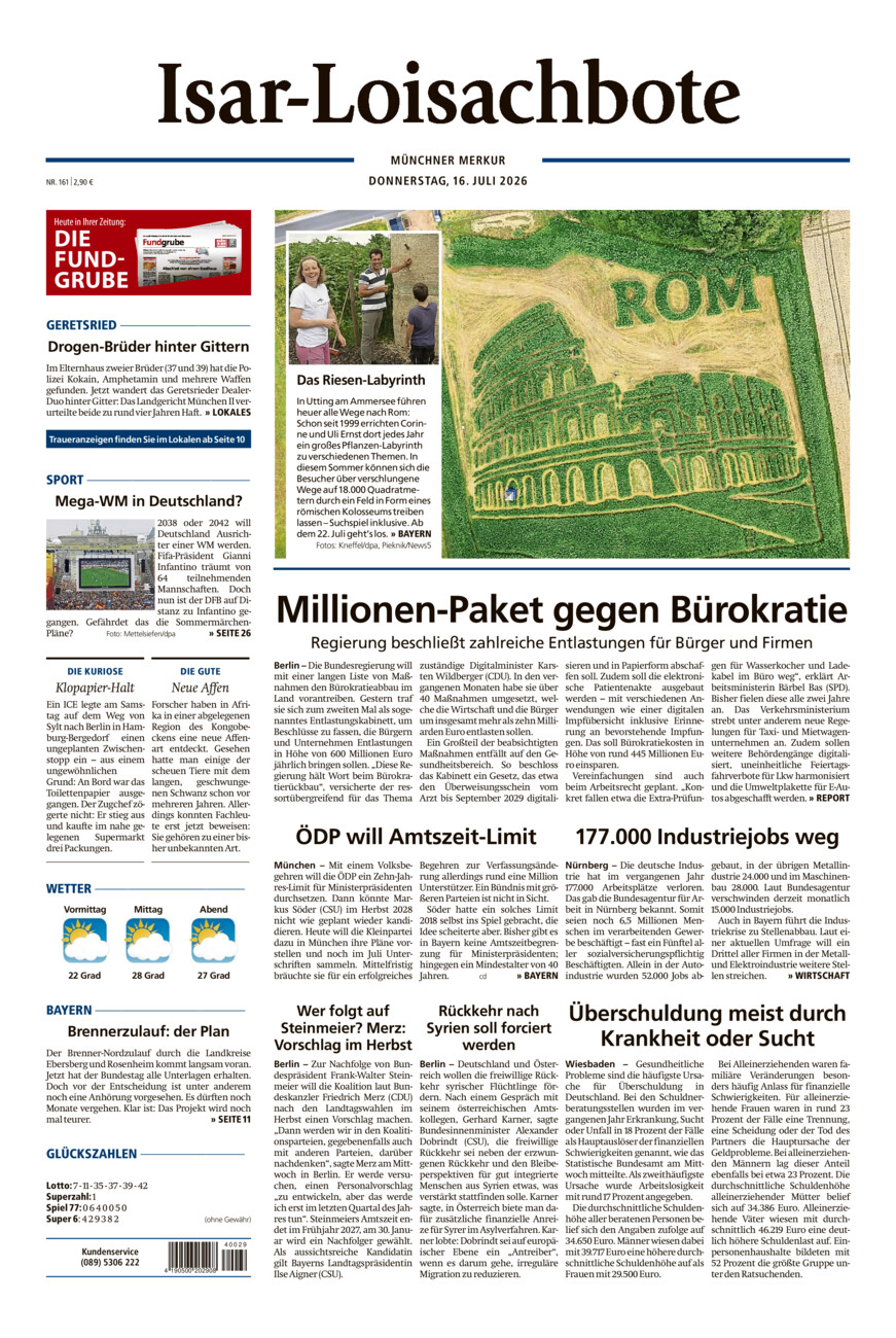 Isar-Loisachbote vom Donnerstag, 16.07.2026