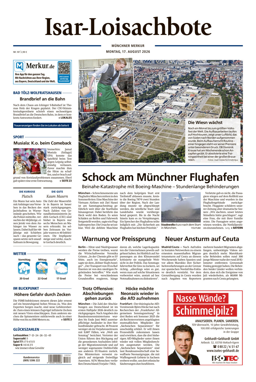 Isar-Loisachbote vom Montag, 17.08.2026
