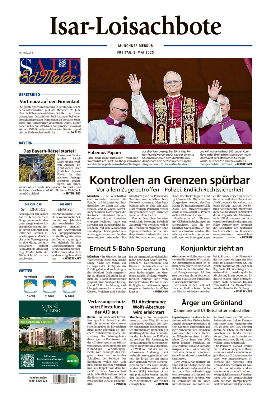 Isar-Loisachbote vom Freitag, 09.05.2025