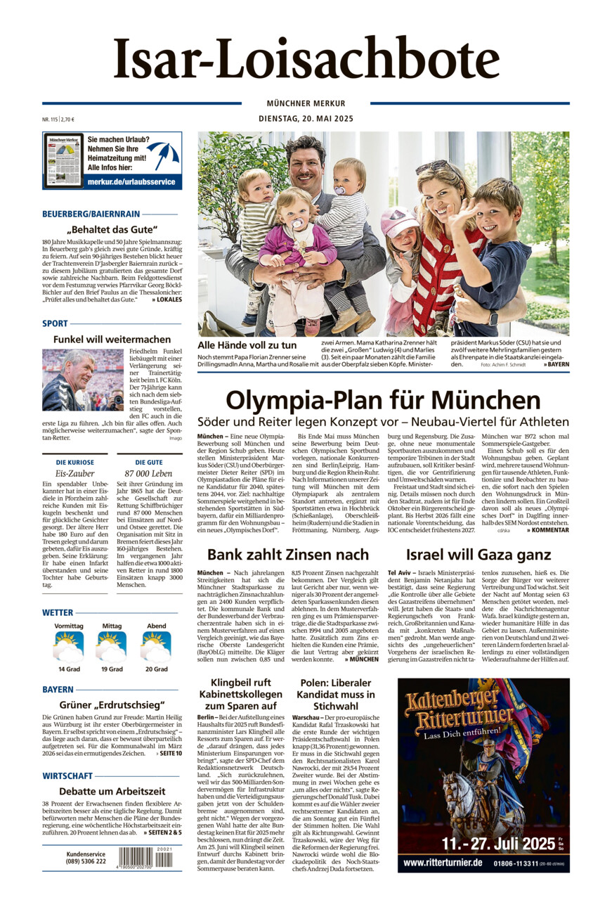 Isar-Loisachbote vom Dienstag, 20.05.2025