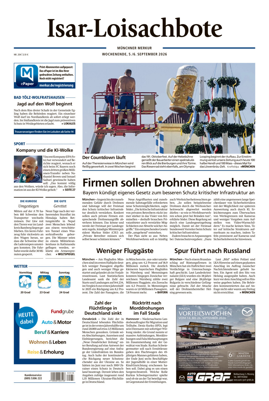 Isar-Loisachbote vom Samstag, 05.09.2026